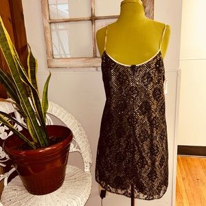 NWT Vintage Gold Slip Dress.